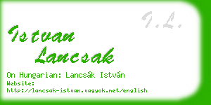 istvan lancsak business card